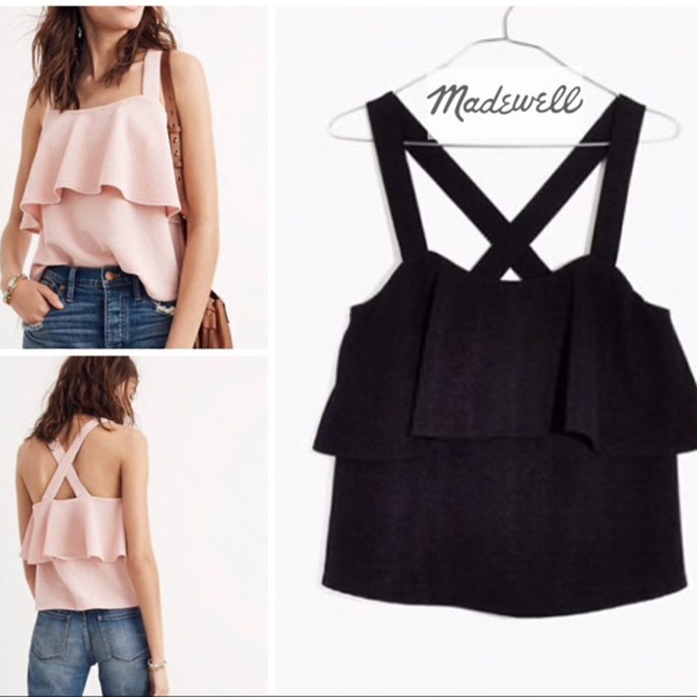 ✨HP✨Madewell Texture & Thread Tiered Tank✨